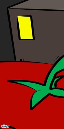 Sims 2 — \"The invasion of the great tomatoes\" mural 2e by Elut — 