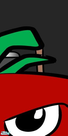 Sims 2 — \"The invasion of the great tomatoes\" mural 2l by Elut — 