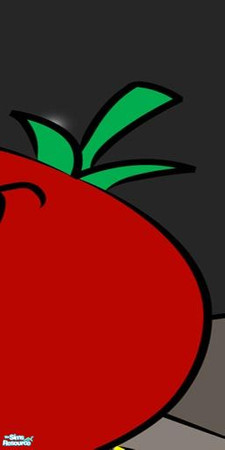 Sims 2 — \"The invasion of the great tomatoes\" mural 1o by Elut — 