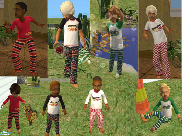 Sims 2 — Racing PJs by wimpy1968 — Speed those boys off to bed in a hurry in these great pjs. Comes in sizes for children