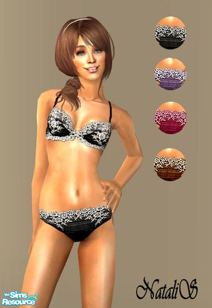 Sims 2 — NS lingerie set by Natalis — New mesh for adult female and some recolors. NB!MESH is high-polygons( feet by