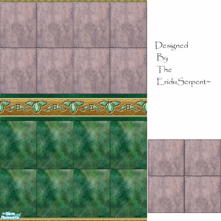 Sims 2 — Passion Fruit Bathroom Wall & Floor Set by eriduserpent — Hmmm what can I say...I designed this for a snooty