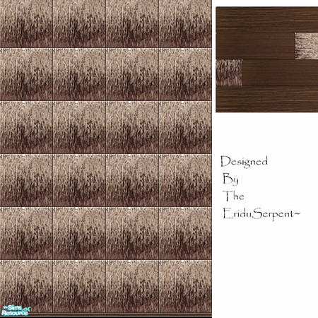 Sims 2 — Simple Copper Panel Wall & Wood Floor by eriduserpent — One panel wall and a matching wood floor. Designed