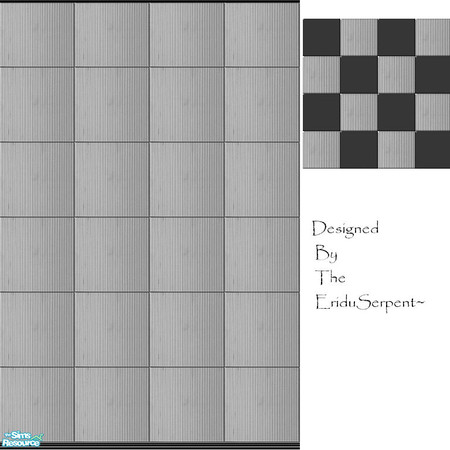Sims 2 — Simple Steel Panel Wall & Floor Tile by eriduserpent — One panel wall and a wonderful floor tile. Designed