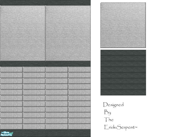 Sims 2 — Crystal Titanium & Wood Set by eriduserpent — Hmmm I like metal tiles they look so cool in the game, so I
