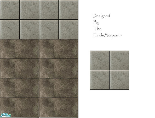 Sims 2 — Heavy Metal Tile Set by eriduserpent — One wall and one floor tile. Thick panels of metal, ideal for a modern