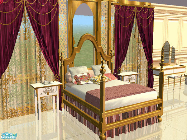 Sims 2 — Morjana Bedroom - Bed by kibanahnah — a moroccan-oriental bedroom!I hope you will like it! 
