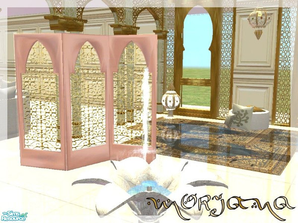 Sims 2 — Morjana Bedroom - oriental screen  by kibanahnah — a moroccan-oriental bedroom!I hope you will like it! 