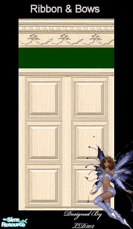 Sims 2 — Ribbon & Bows Walls and Floors Collection - 7 by LD202 — This is part Ribbon & Bows. This is green