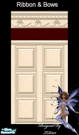 Sims 2 — Ribbon & Bows Walls and Floors Collection - 11 by LD202 — This is part Ribbon & Bows. This is red