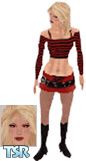 Sims 1 — Devil Britney by Neelliee — Britney Spears in the devilish outfit she wore in the October 2001 issue of YM