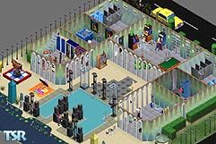 Sims 1 — Funkville by Valerie Porter — Checkout the fine dining, bar and recreation center. Great place to bring your