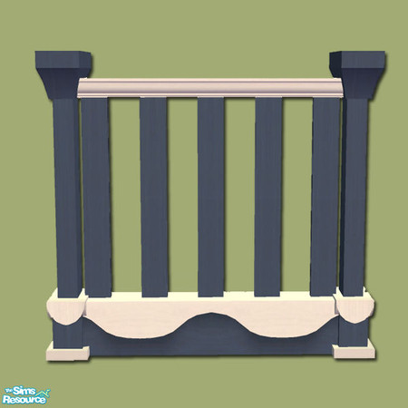 Sims 2 — Romany Life - Caravan Rail Blue - Mesh by Shakeshaft — Part of a recolour of the Romany Life Set in Blue and