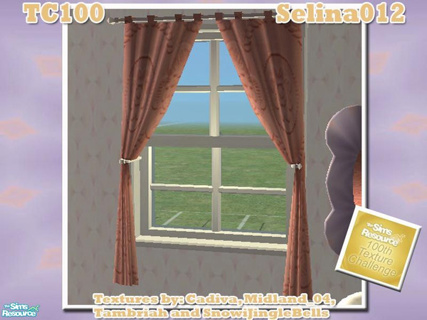Sims 2 — TC100 - Basic Bathroom  - curtain by selina012 — Made for the texture challenge 100! Base game only required.