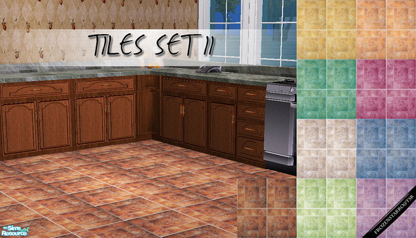 Sims 2 — Tiles Set 2 by FrozenStarRo — New set of tiles. I think they work best for kitchens or bathrooms but it\'s