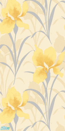 Sims 2 — Iris by Ses — A yellow iris style wallpaper