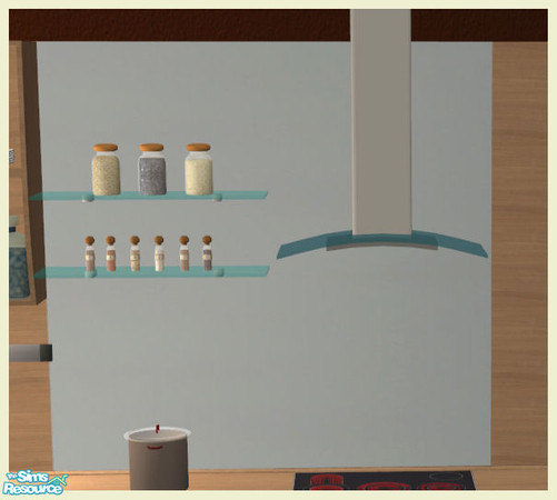 Sims 2 — Constance Kitchen - Splashback by Elize-37sims — These cut away when playing with the walls down. Easier to