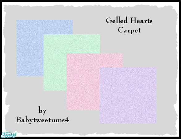 Sims 2 — Gelled Hearts Carpet by babytweetums4 — This carpet was created to co-ordinate with my Gelled Hearts Wallpaper.