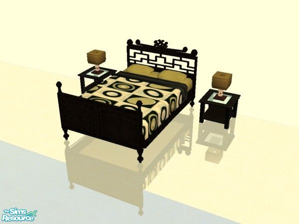 Sims 2 — Black bed frame by giasims — Black bed frame. No mesh needed