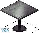 Sims 1 — Gothic Restaurant Table by C.Seats — Compliment to the Gothic Dining Booth Set.