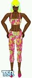 Sims 1 — Jacobee by Kerryann — Jacobee is wearing a nice summer outfit that has a bright pink, yellow, green and white