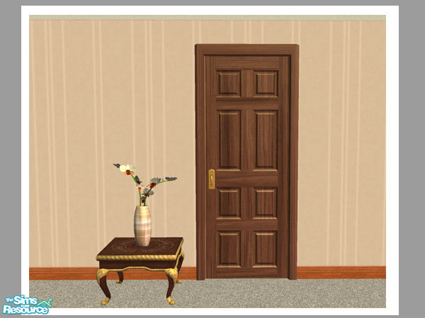 Sims 2 — Single Interior Panel Door - Dark by Shakeshaft — Part of a set of solid Interior Panel Doors to compliment my