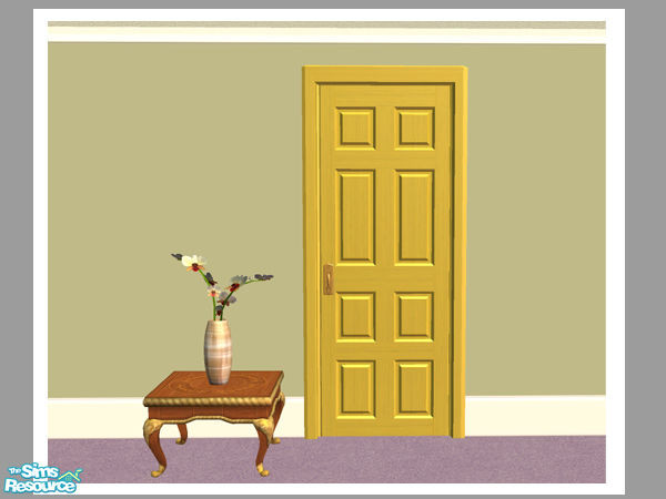 Sims 2 — Single Interior Panel Door - Yellow by Shakeshaft — Part of a set of solid Interior Panel Doors to compliment my