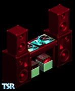 Sims 1 — DJ Booth by R.T.Jones — Tired of the blah of a gray DJ Booth? Then you despratley need The Red DJ Booth! Insead