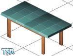 Sims 1 — Aqua Kitchen Table by Devine — The goal of this Sim kitchen line is to make space highly funtional, more