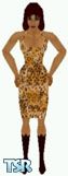 Sims 1 — Pacifica by Dfinitive — Three tone brown leopard design dress, with matching boots. Medium skin only and head