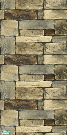 Sims 2 — Old World Castle Stone Wall 02 by kittyispretty69 — A stone wall perfect for rustic or renaissance style lots.