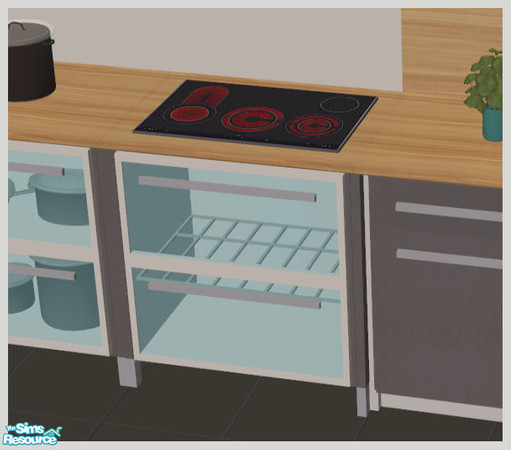 Sims 2 — Constance Kitchen - Grey - Stove by Elize-37sims — Fully animated.