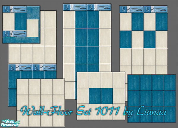 Sims 2 — Set 1011 Wall-Floor by Lianaa by Lianaa — Set 1011 Wall-Floor tiles by Lianaa