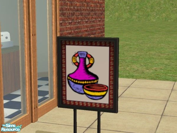 Sims 2 — Floor Sign Set 4 - Pottery by schweighsr — Tired of the same old shop signs? Well, there are plenty of new
