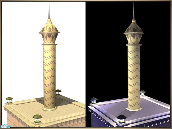 Sims 2 — Taj Mahal architecture element by senemm — A set of three decorative architectural elements (used in various