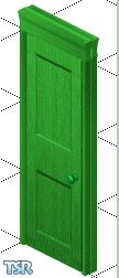 Sims 1 — Topical Green Bedroom Door by Sarah Carlson — This cool Green Tropical Door goes great in any sim tropical