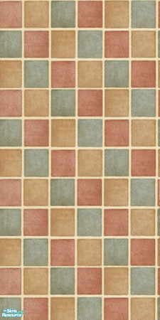 Sims 2 — Rustic Blocks by Ses — A rustic style blocked wallpaper in autumn colours
