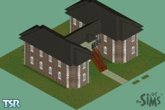 Sims 1 — Double Decker by Shady — Suggested Use: 2nd Time Buyer, Beautiful House With Victorian Style Outer Wall-Paper.