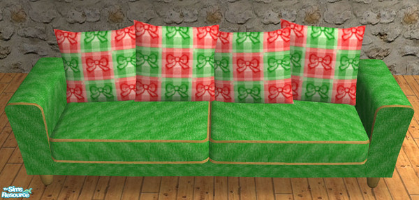 Sims 2 — TC 116 the Merry Christmas Room -  Sofa by H3wwy — Cheerful and bright in seasonal colours, this room awaits